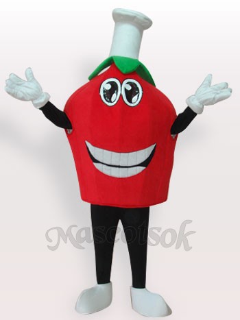 Red Strawberry Short Plush Adult Mascot Costume