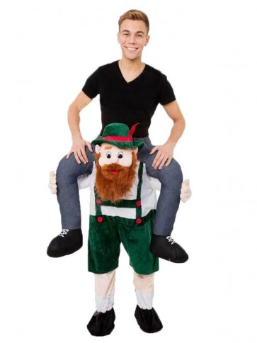 Adult Piggy Back Carry Me Bavarian Beer Guy Ride Mascot Costume Fancy Dress Kids Children Christmas Xmas