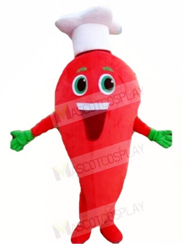 Red Chili Pepper Cook Mascot Costumes Vegetable Plant  