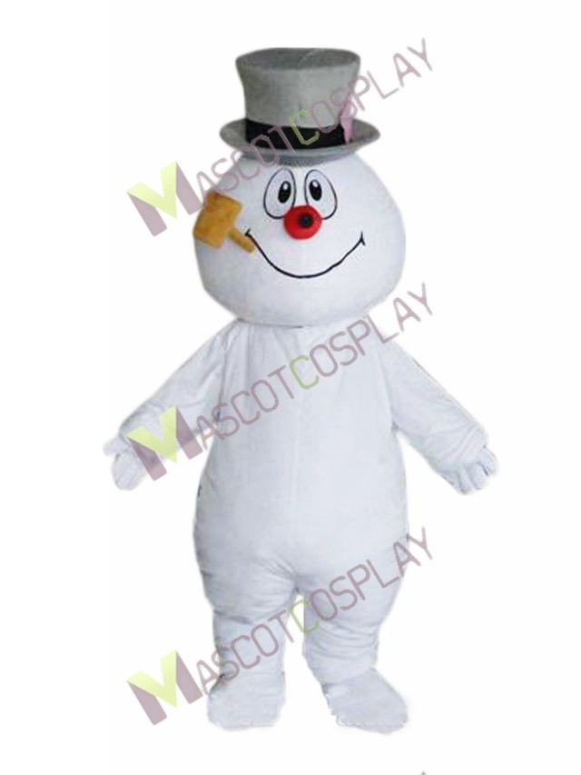 Cute Frosty the Snowman Mascot Costume