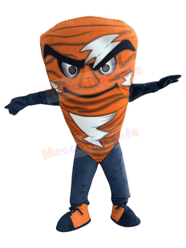 Orange Typhoon Mascot Costume