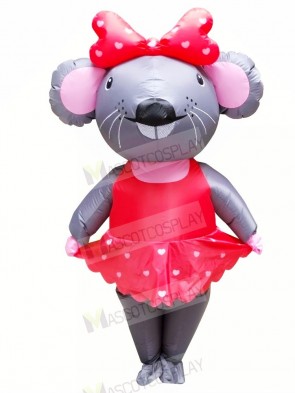 Mrs. Mouse with Red Dress Inflatable Mascot Costumes Cartoon