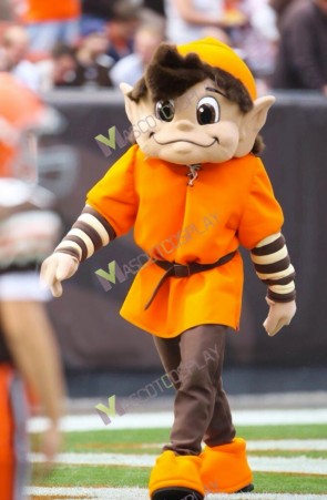 Brownie Elf Mascot Costume Sports Mascot of American Football Team Cleveland Browns 