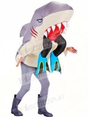 Ate by Shark Inflatable Halloween Blow Up Costumes for Adults