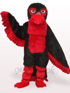Black Long Hair Eagle Plush Adult Mascot Costume