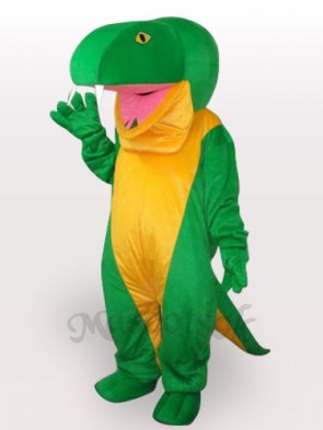 Green Snake Short Plush Adult Mascot Costume