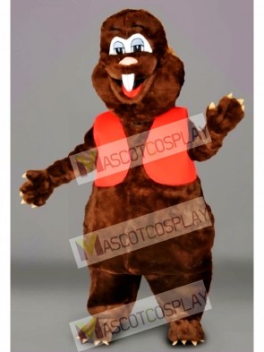 Cute Beaver Mascot Costume