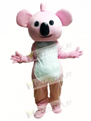 Pink Koala Cartoon Mascot Costume