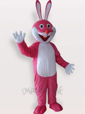 Easter Pink Rabbit Short Plush Adult Mascot Costume