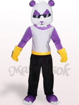 Purple Panda Plush Adult Mascot Costume