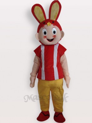 Easter Rabbit Short Plush Adult Mascot Costume