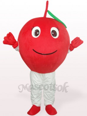 Red Apple With Single Leaf Plush Adult Mascot Costume