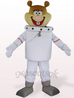 White Space Navigation Mouse Plush Mascot Costume