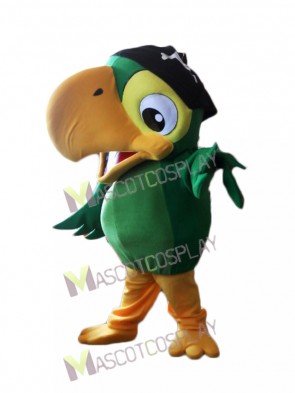 Green Pirate Parrot Bird Mascot Costume 