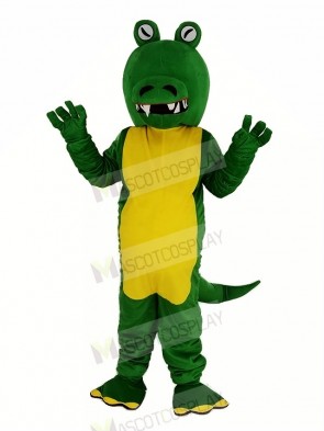 Green Crocodile With Big Mouth Mascot Costume Animal