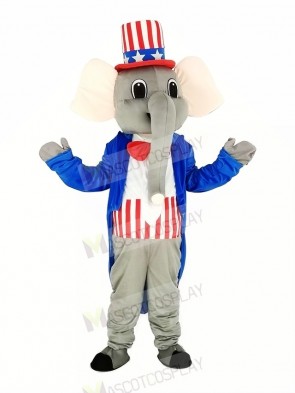 Patriotic Elephant Mascot Costume Animal