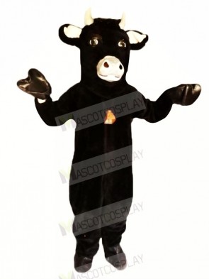 Black Furry Bull Mascot Costumes Animal	