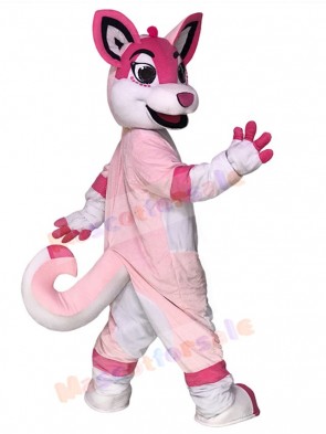 Pink Husky Dog Adult Mascot Costumes Fursuit Animal