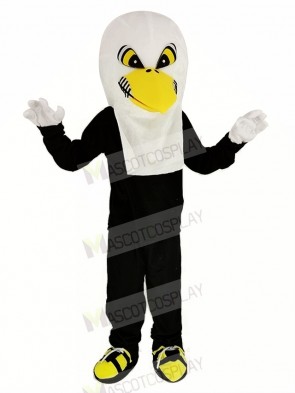 White Eagle with Black Coat Mascot Costume Adult