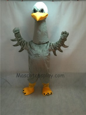 Grey Crane Mascot Costume
