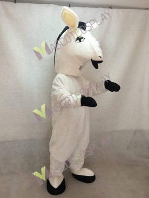 White Donkey Mascot Costume