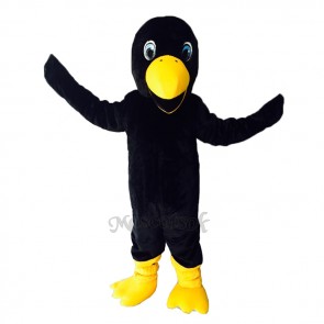 Cute Black Crow Bird Mascot Costume  