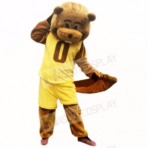 Sport Yellow Suit Beaver Mascot Costumes School