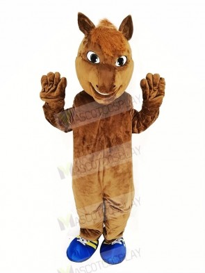 Brown Horse Race Mascot Costume