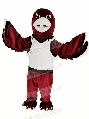 Red Warhawk Eagle with White Vest Mascot Costume