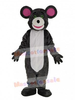 Gray Mouse Pink Ears Mascot Costume Animal