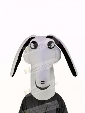 White Aardvark Mascot Costume Animal Head Only