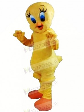 Yellow Bird With Big Eyes Mascot Costumes Cartoon