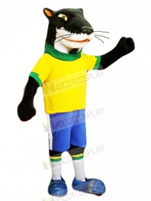 Ferret Mink with Yellow T-shirt Mascot Costume Cartoon	