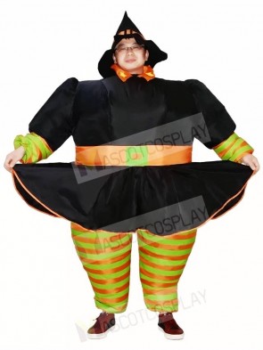 Fat Witch Inflatable Halloween Christmas Costumes for Adults