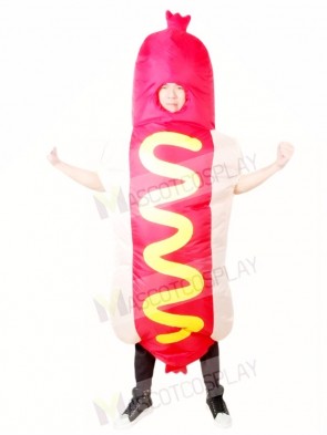 Snack Food Promotion Hot Dog Inflatable Halloween Christmas Costumes for Adults