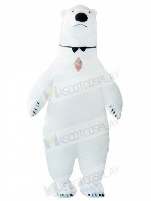 White Polar Bear Inflatable Halloween Christmas Holiday Costumes for Adults