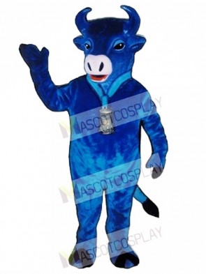 Blue Belle Cattle Mascot Costume