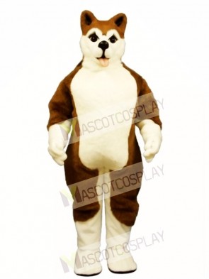 Cute Brown Husky Dog Mascot Costume