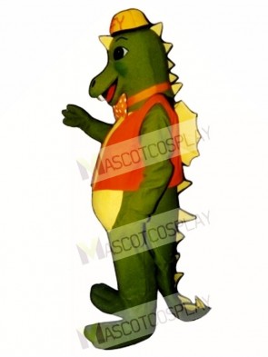 Smokey Dragon with Vest, Hat & Tie Mascot Costume