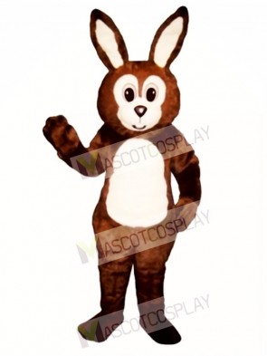 Cute Easter Brown Fat Bunny Rabbit Mascot Costume