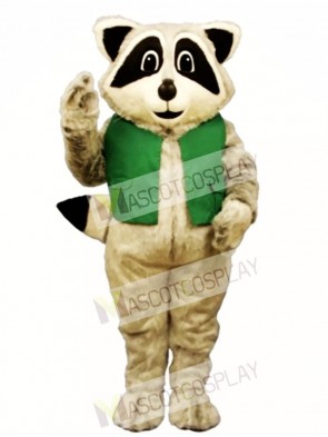 Raccoon with Vest Mascot Costume