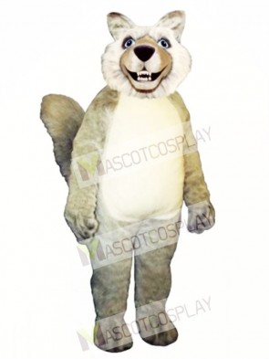 Cute Smiling Wolf Mascot Costume