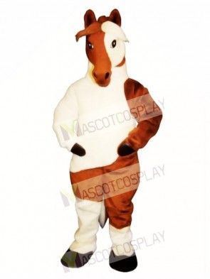 Cute Old Paint Horse Mascot Costume