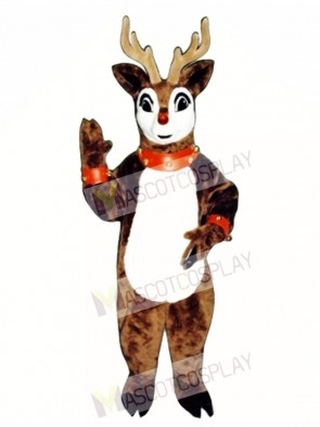 Blinker Deer with Lite-up Nose, Collar & Cuffs Christmas Mascot Costume