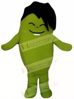 Green Bean Boy Mascot Costumes Vegetable Plant