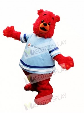 Red Bear Mascot Costume Furry Bear Mascot Costumes Animal