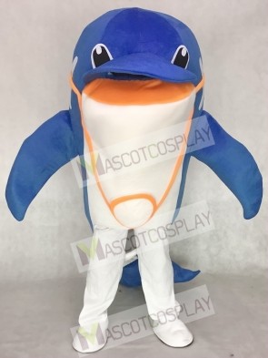 Blue Dolphin Mascot Adult Costume