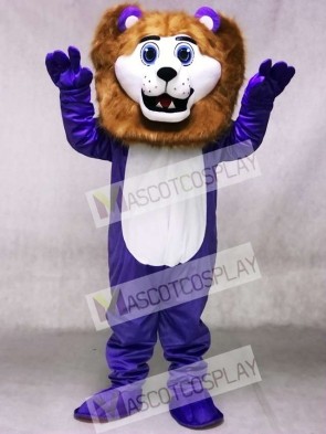 Custom Color Purple Cute Andy Lion Mascot Costumes