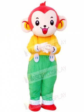 Monkey in Green Overalls Mascot Costumes Animal