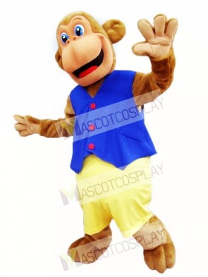 Blue Vest Monkey Mascot Costumes Animal